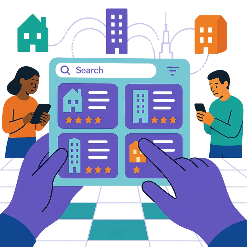 Apartment search illustration